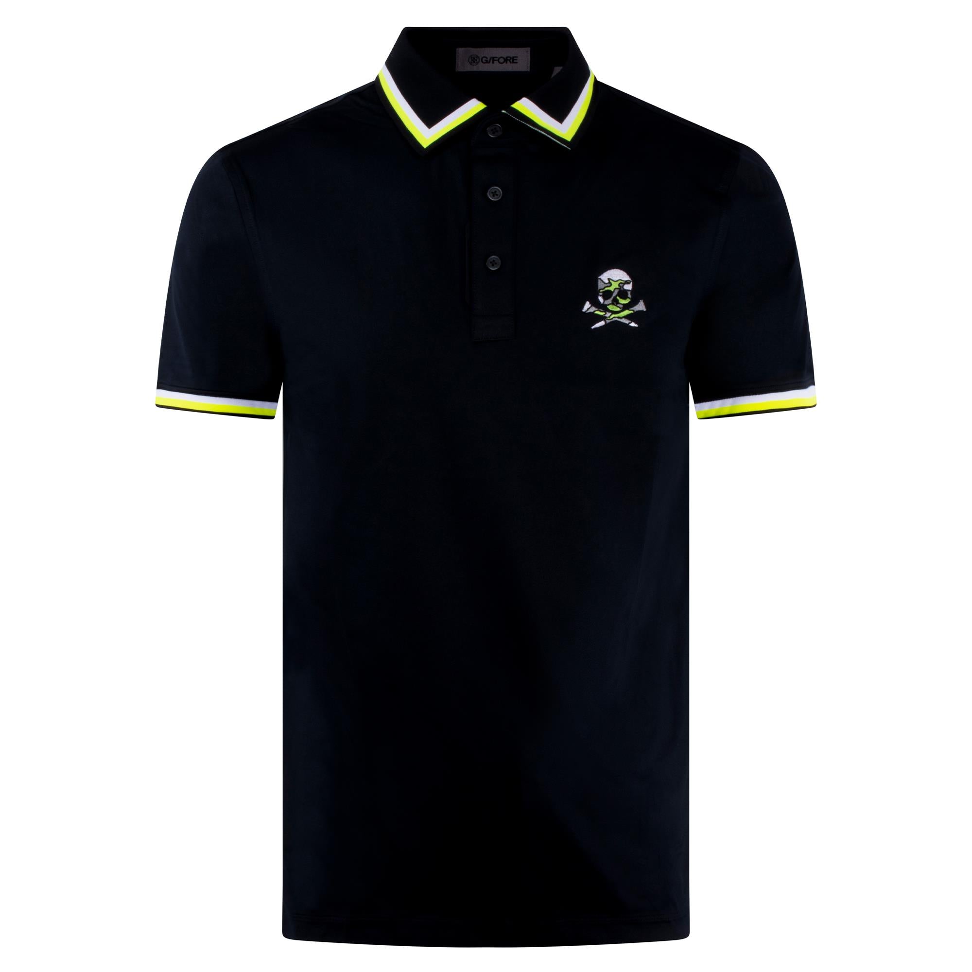 G/FORE G-TAB Essential Tech Jersey Banded Mens Polo Shirt Onyx